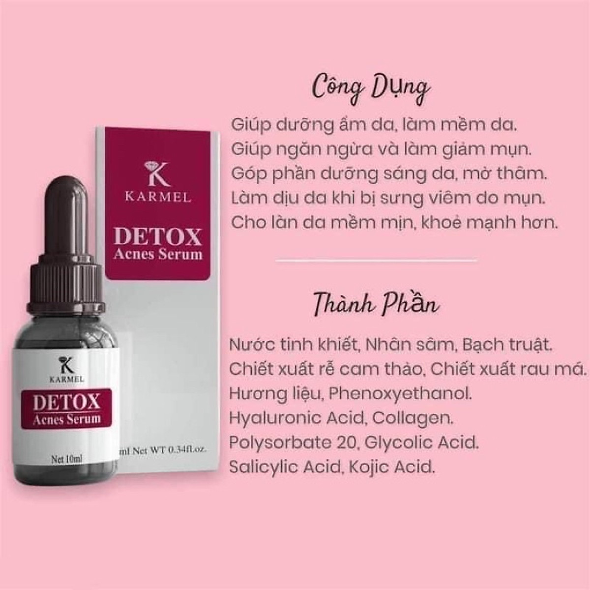 SERUM TRỊ MỤN KAMEL DEXTOX ACNES 10ml