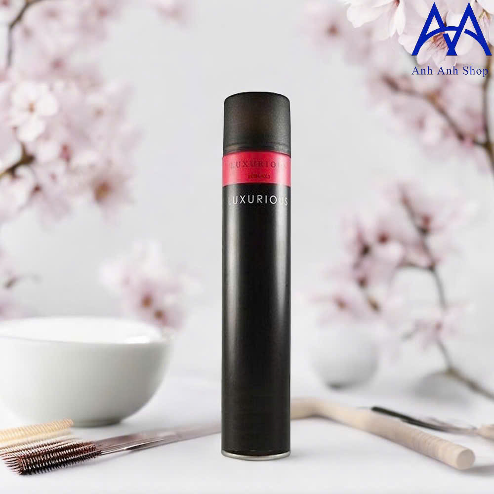 Combo 2 loại gôm xịt tóc đen giữ nếp tốt LUXURIOUS + SILHOUTTE