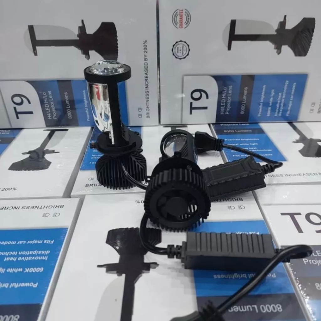 Đèn Pha Led Bi Cầu T9 Chân H4 Cực Sáng