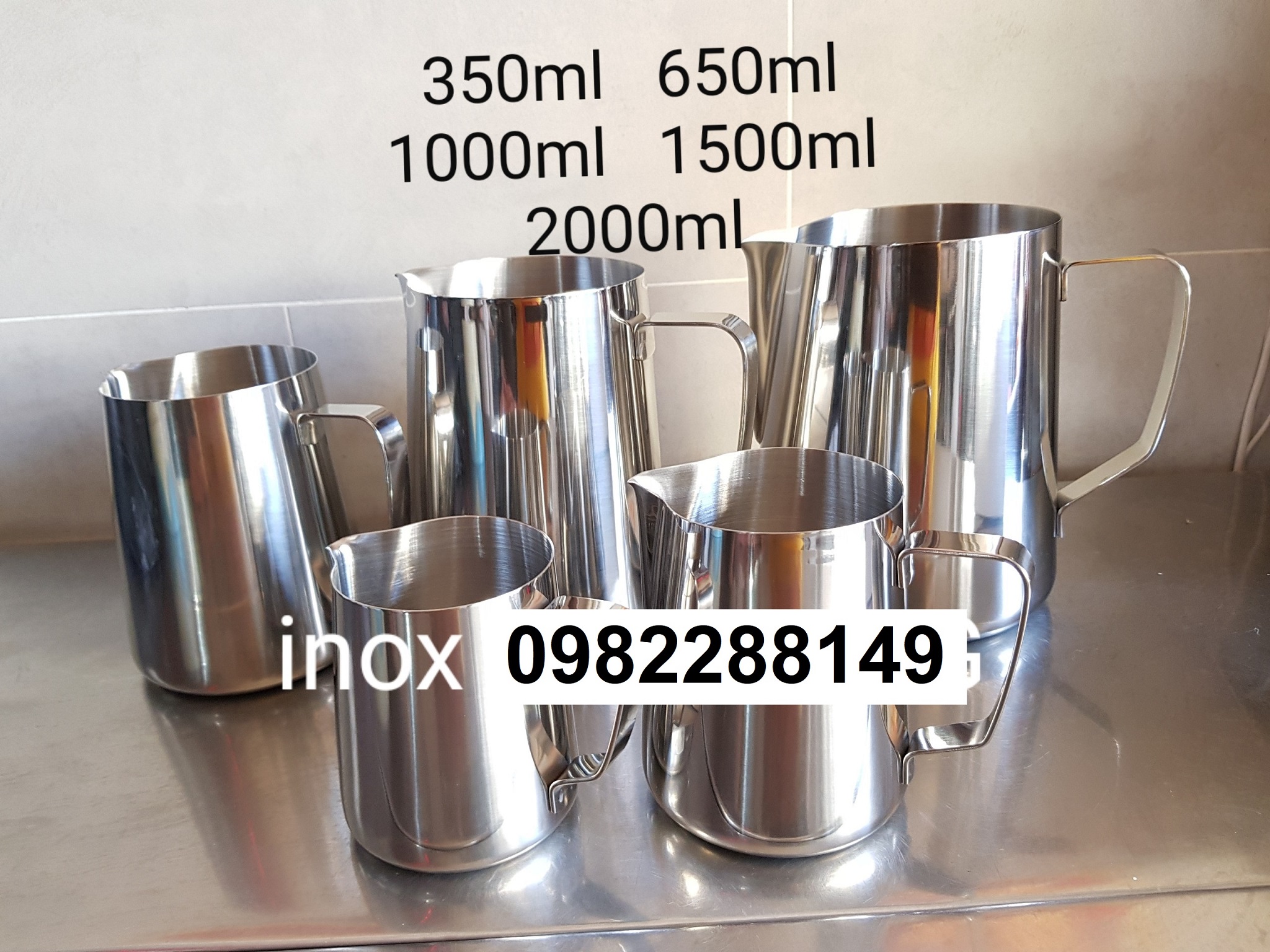 CA ĐÁNH SỮA INOX KHÔNG NẮP ĐỦ DUNG TÍCH