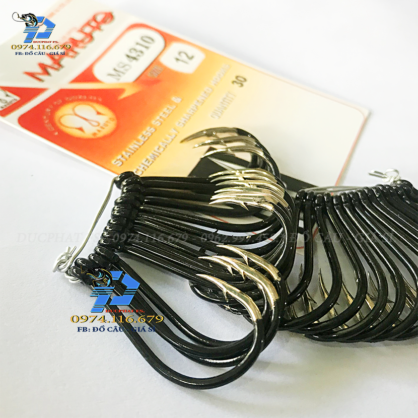 Marauto black No. 12 fishing hook