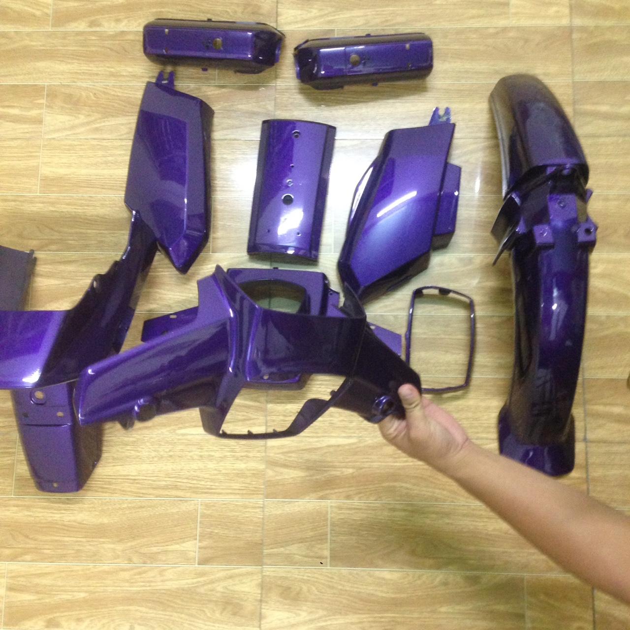 Dàn áo xe Dream việt - thái - tàu- màu TÍM -nhựa ABS loại 1