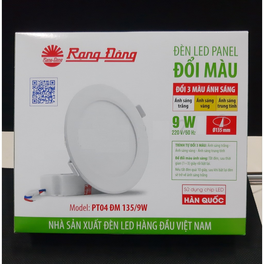 Rạng Đông, BH 2 năm, Đèn Led Panel âm trần 7W, 9W, 12W siêu bền, hàng Việt Nam - Chất lượng cao