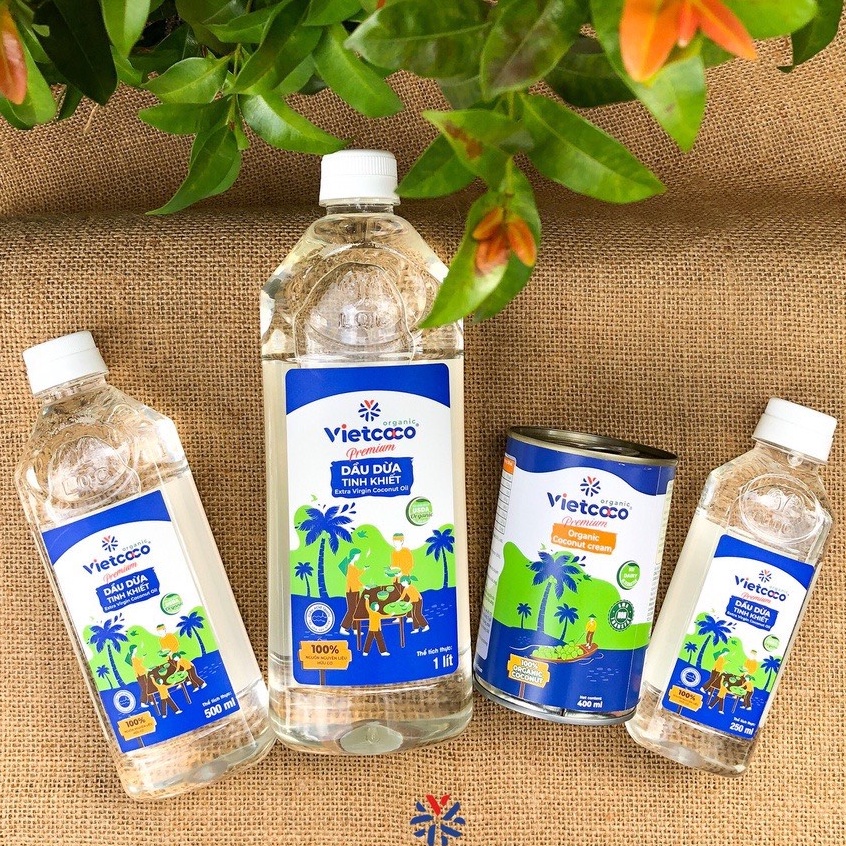 Dầu dừa tinh khiết Vietcoco chai Pet 1000ml