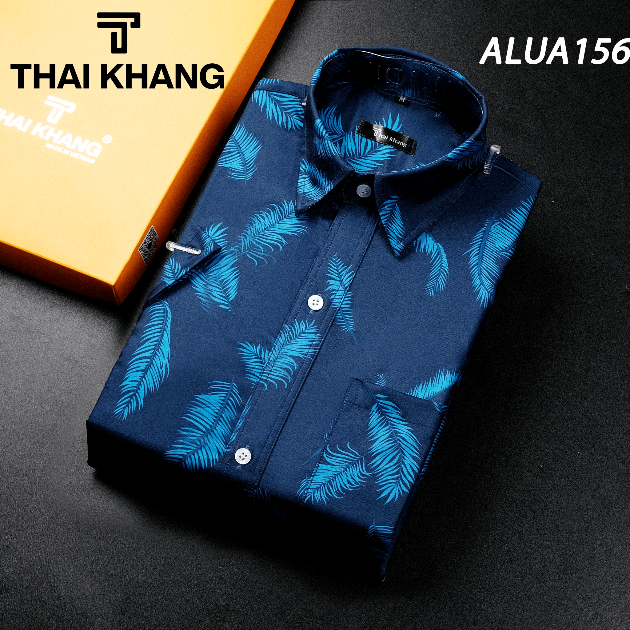 [Hoàn Tiền 15%] Áo sơ mi nam trung niên họa tiết THÁI KHANG vải lụa mềm co dãn ALUA15