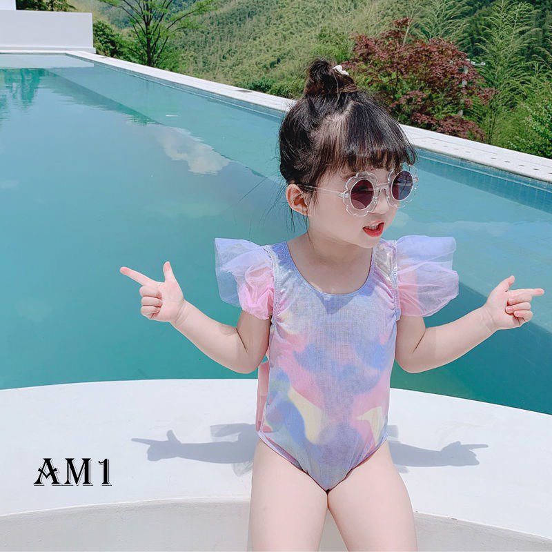 Đồ bơi bé gái - Bikini nơ lưng xinh xắn cho bé gái TB445