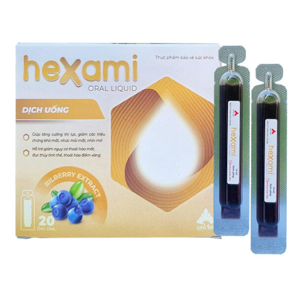 Hexami Oral Liquid hỗ trợ tăng cường thị lực, hỗ trợ giảm các triệu chứng khô mắt