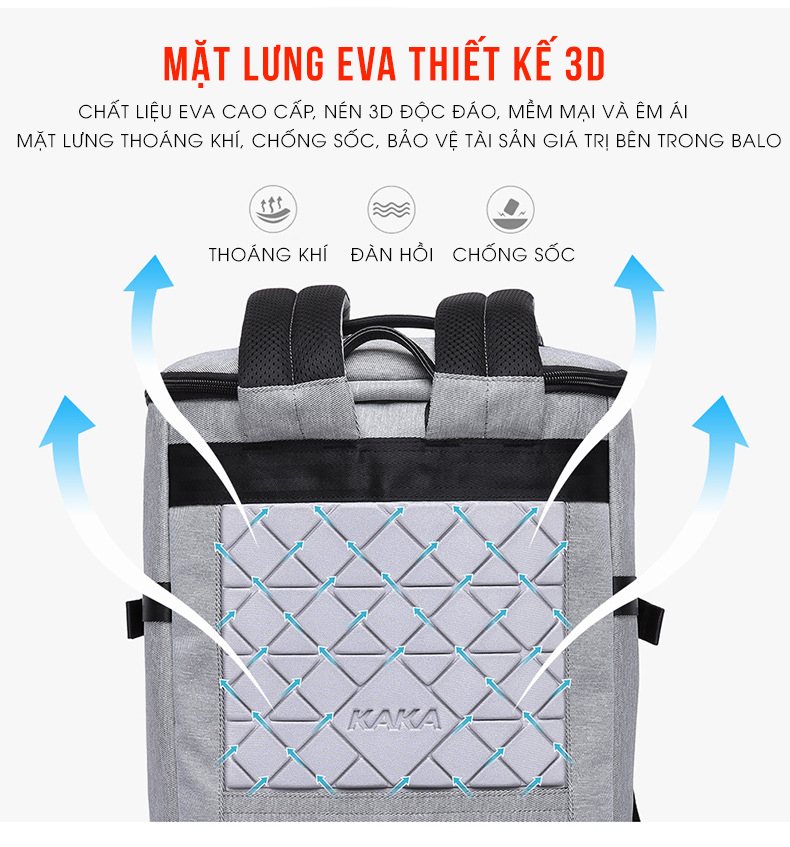 Balo/Túi xách du lịch công suất lớn – KAKA LITE – 2202