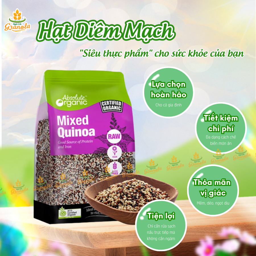 Hạt diêm mạch Úc Mixed Quinoa hỗn hợp loại ngon (400GR) - (Hạt Ngon)