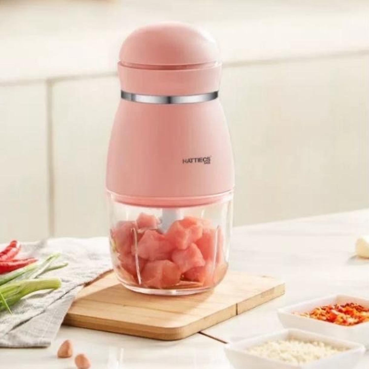Máy Xay Ăn Dặm Cốc Thuỷ Tinh Cho Bé Hattiecs