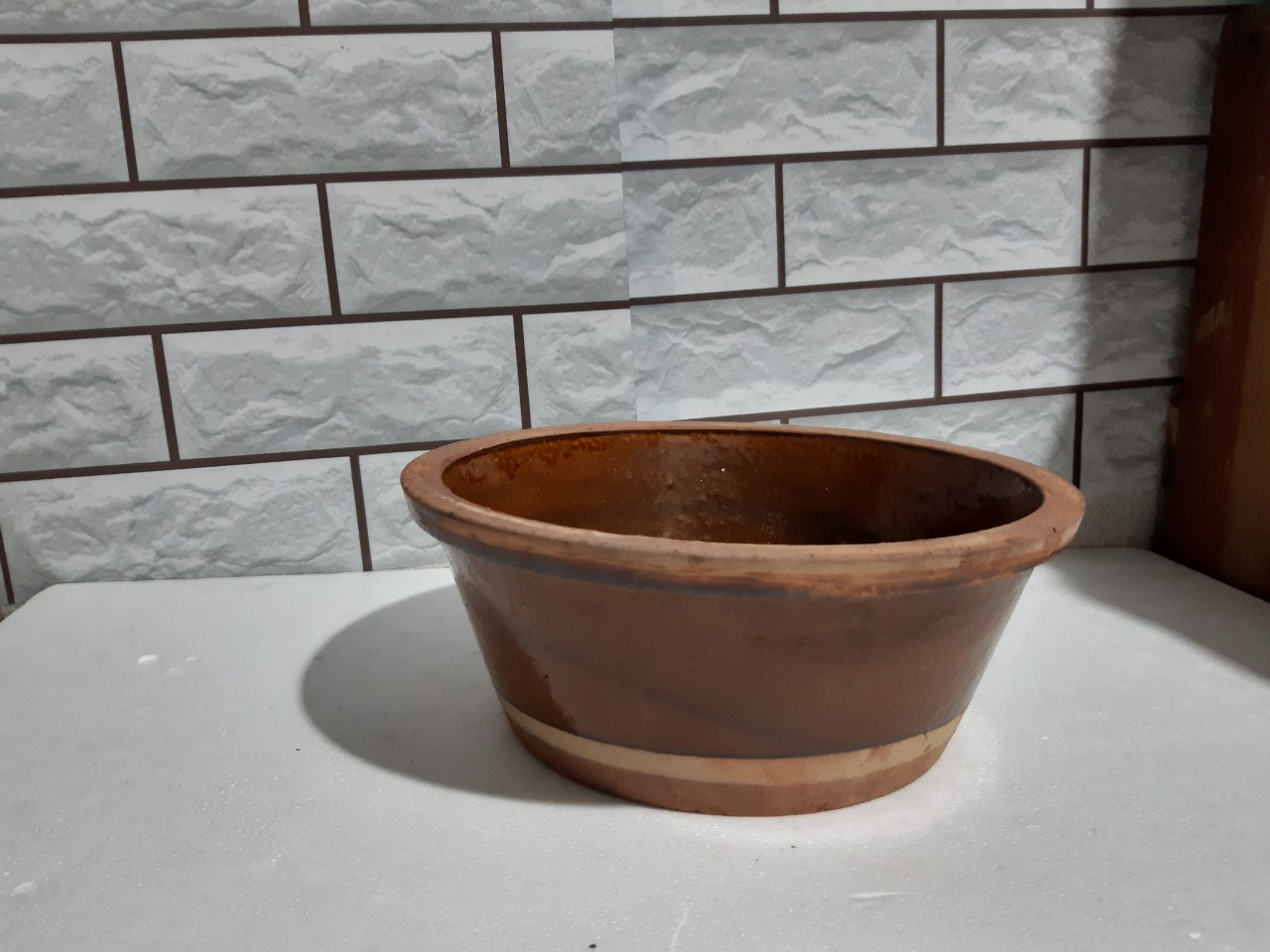 [HCM]Thau chậu đựng nước sành sứ  15*35 cm