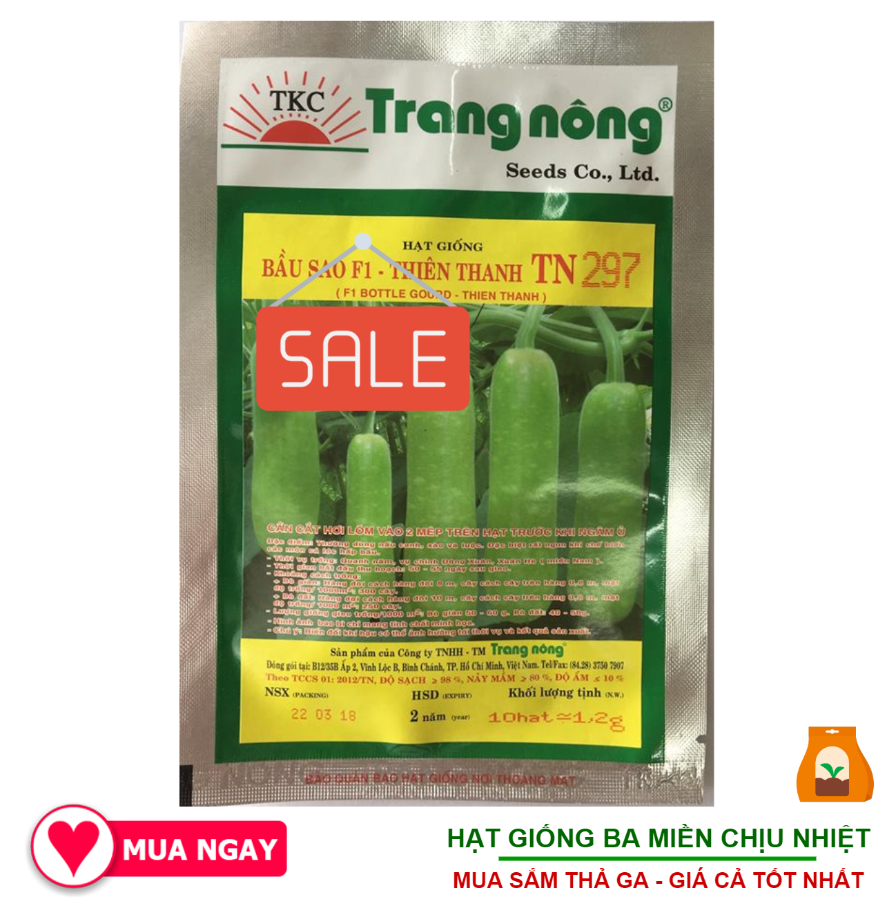 10H - Hạt giống Bầu sao Trang Nông