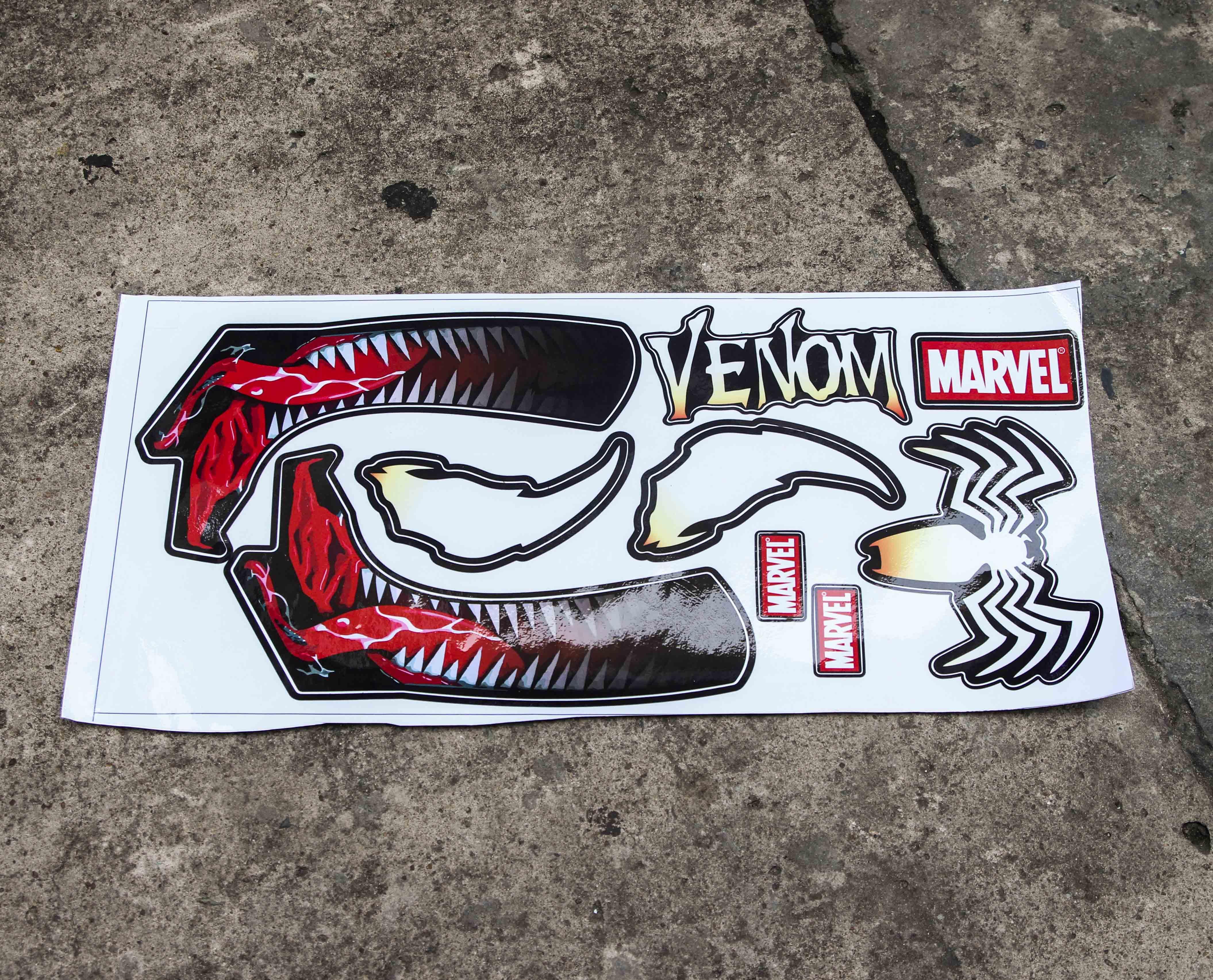 Tem Decal VENOM dán nón bảo hiểm cho nón fullface hoặc 3/4