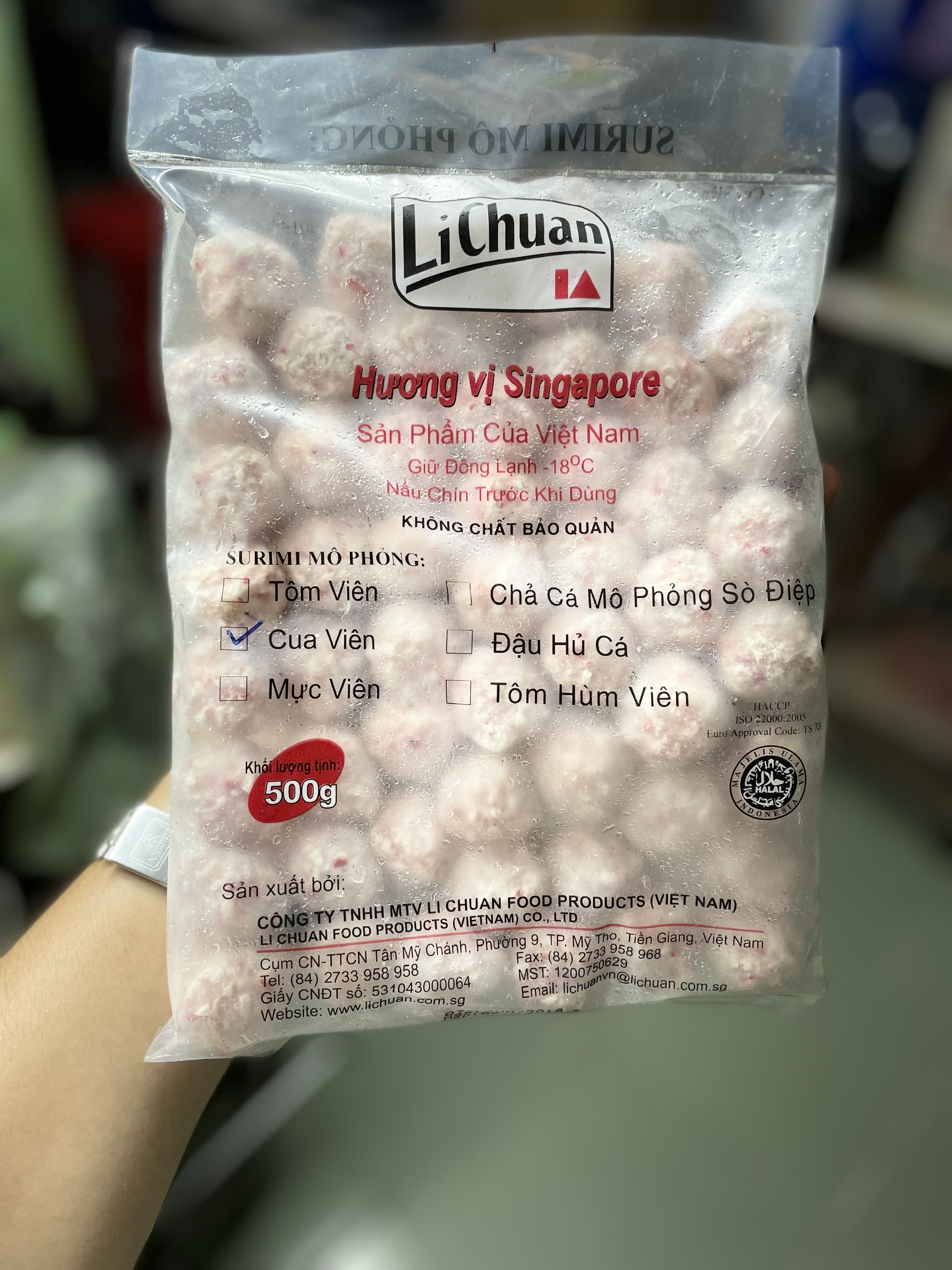 Chả cá mô phỏng Cua viên Lichuan 500g
