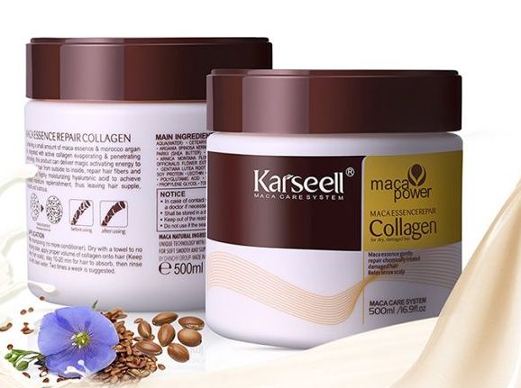 (Hũ) Hấp Phục Hồi Collagen Karseell Maca Siêu Mềm Mượt Tóc 500ml