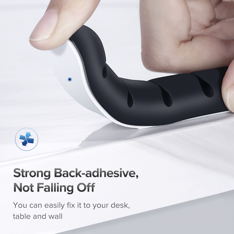 UGREEN 7 Clips Cable Organizer Silicone USB Cable Winder Flexible Cable Management Clips Cable Holder for Mouse Headphone Earphone