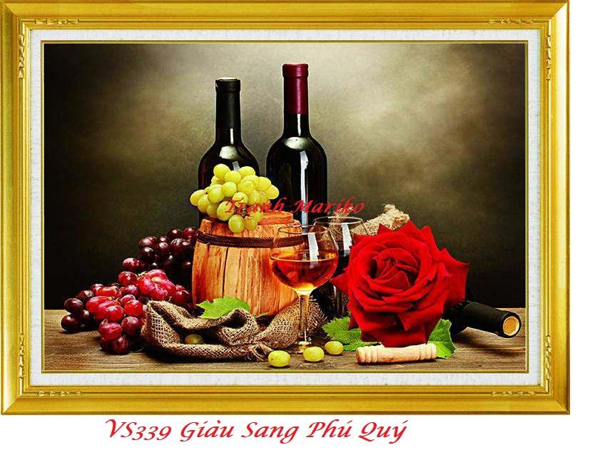 [HCM]Tranh đính đá Giàu sang phú quý kích thước nhỏ ✅75×53 cm -️ VS339 Tranh MARIKO