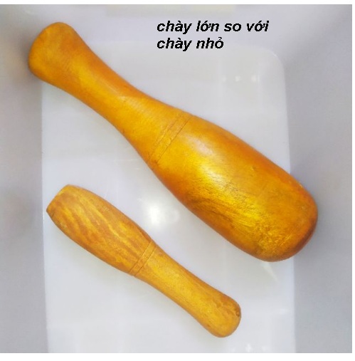 Chày gỗ lớn đập đá, đập thịt....