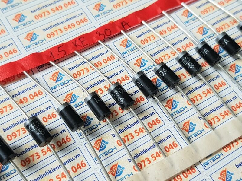 [ Combo 20 chiếc] Diode TVS 1.5KE30A 1500W 30V DO-201