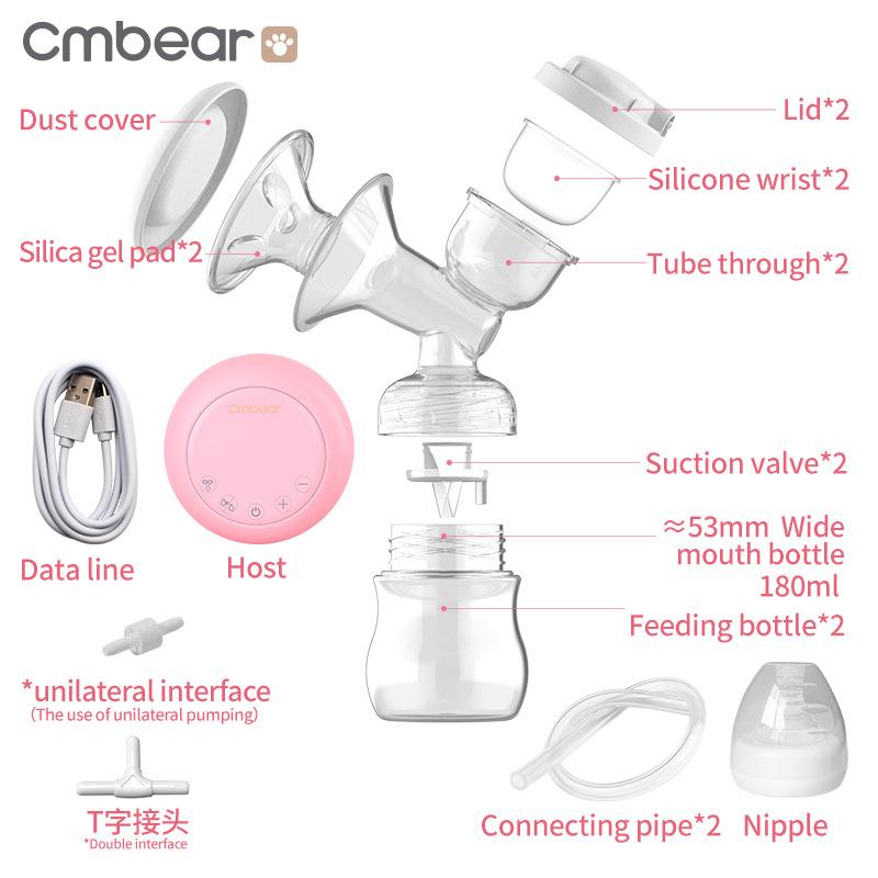 Máy hút sữa điện đôi Cmbear 2019 có pin sạc