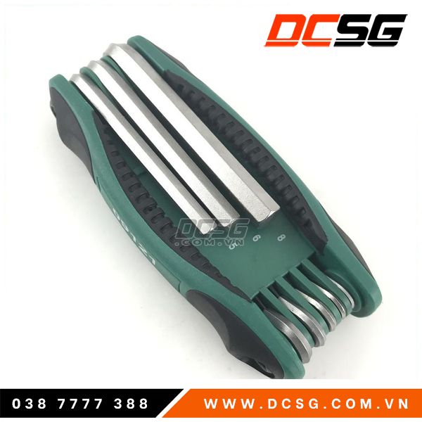Bộ lục giác gập hệ mét Sata 09121 (8 chi tiết)