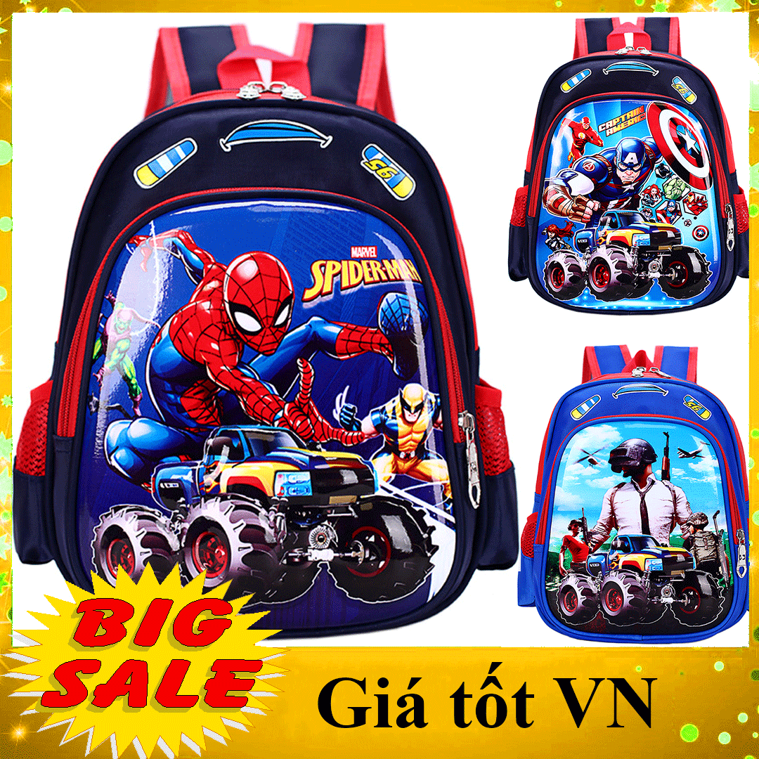 [HÀNG ĐẸP- ĐẠI HẠ GIÁ] Balo học sinh mầm non cho bé trai cao cấp hình siêu nhân người nhện, đội trưởng mỹ, pugh thanh siêu đẹp cho bé mẫu giáo 2-5 tuổi