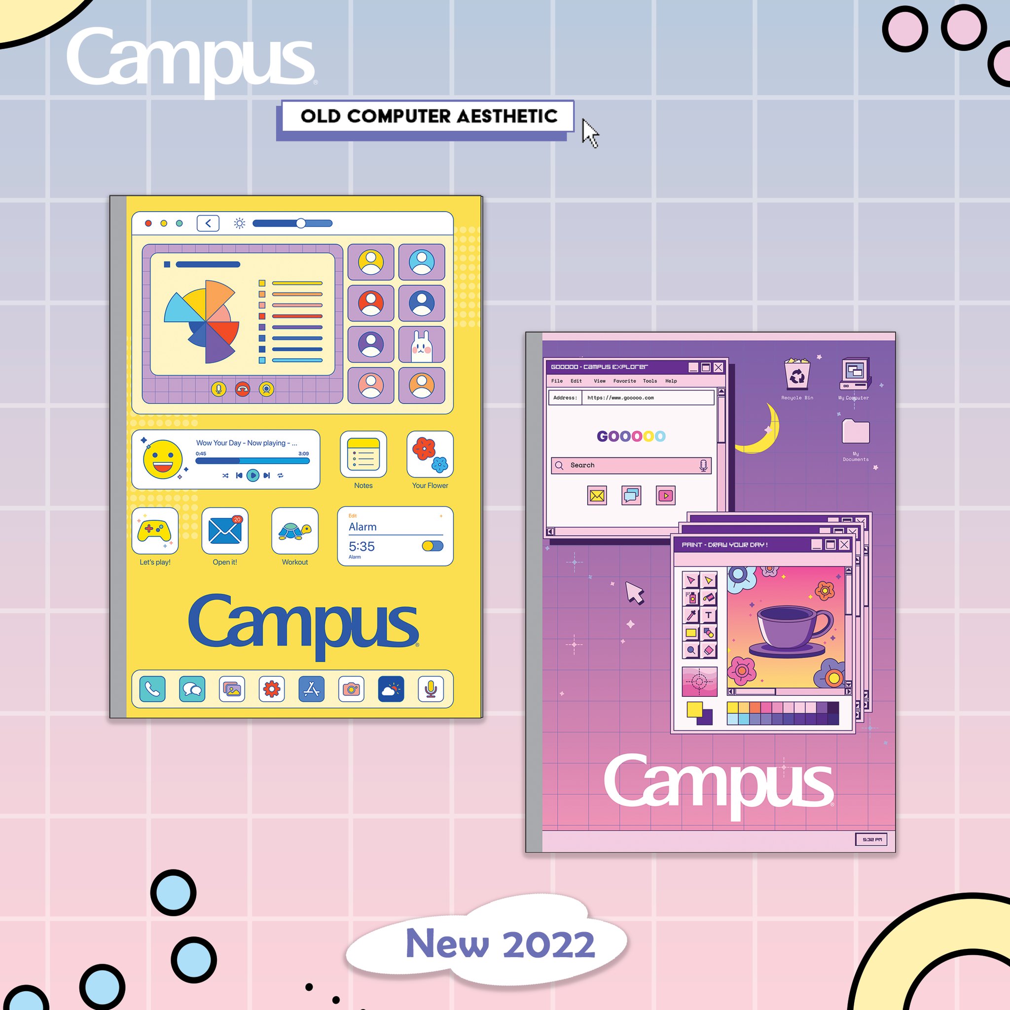 Vở campus pc old 80 trang kẻ ngang có chấm