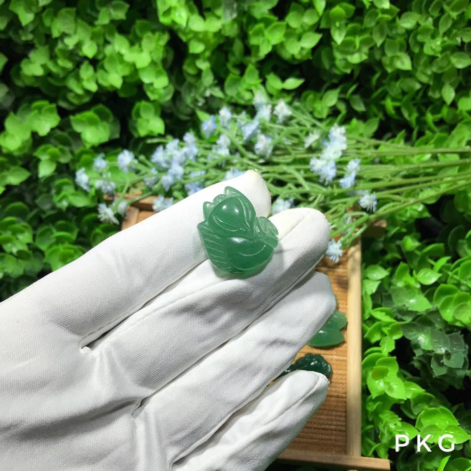 Hồ ly đá tự nhiên thạch anh xanh làm mặt dây, vòng tay