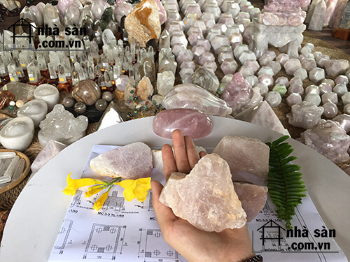 Chặn Giấy Đá Thạch Anh Hồng, Thô