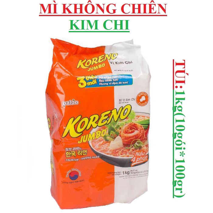 Mì Koreno Hàn Quốc, túi 1.0kg (10 gói)