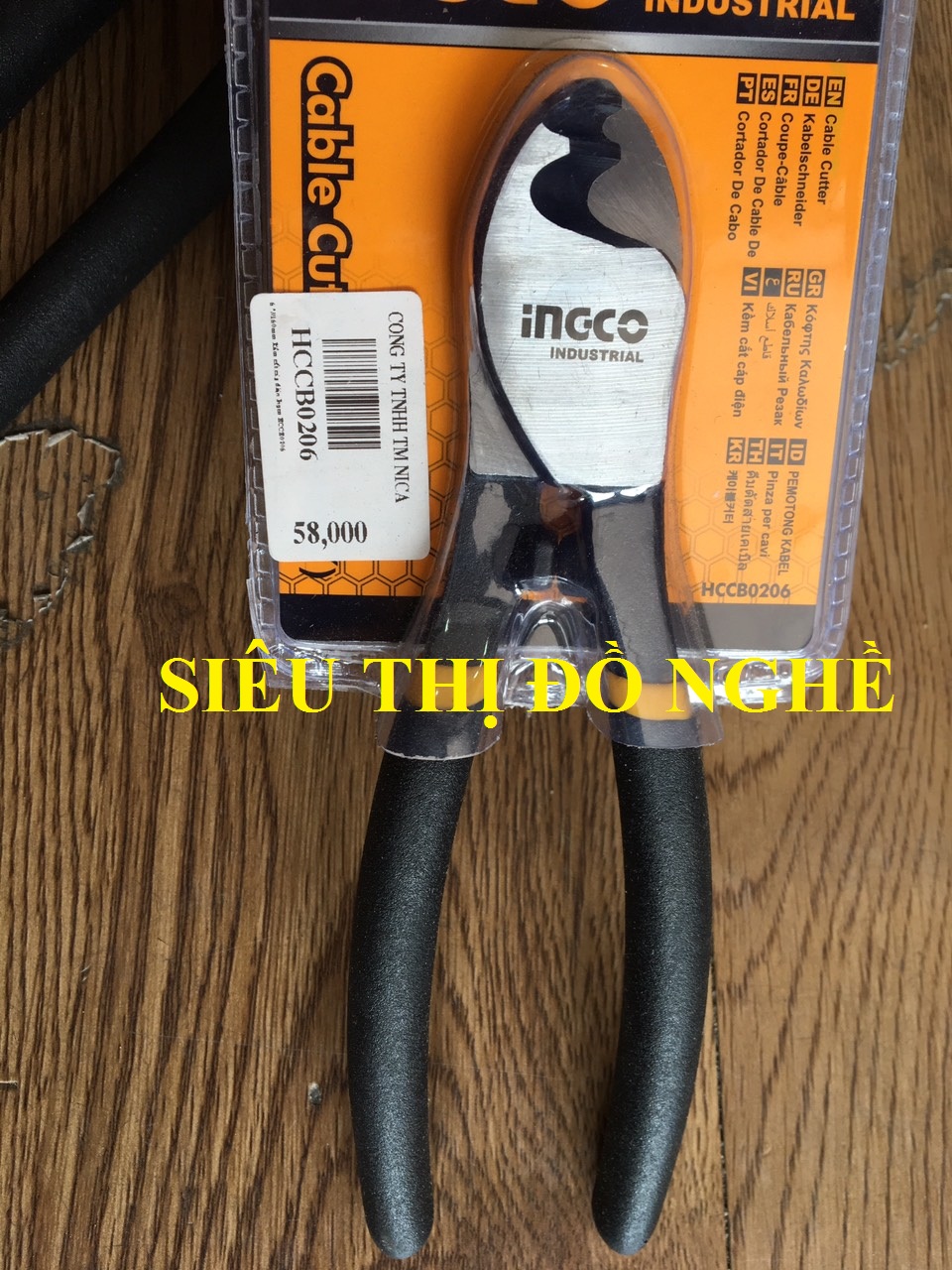 Kìm cắt cáp điện ingco hccb0206