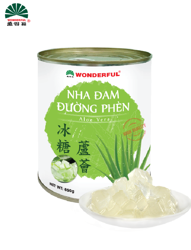 Nha đam đường phèn Wonderful lon 870g