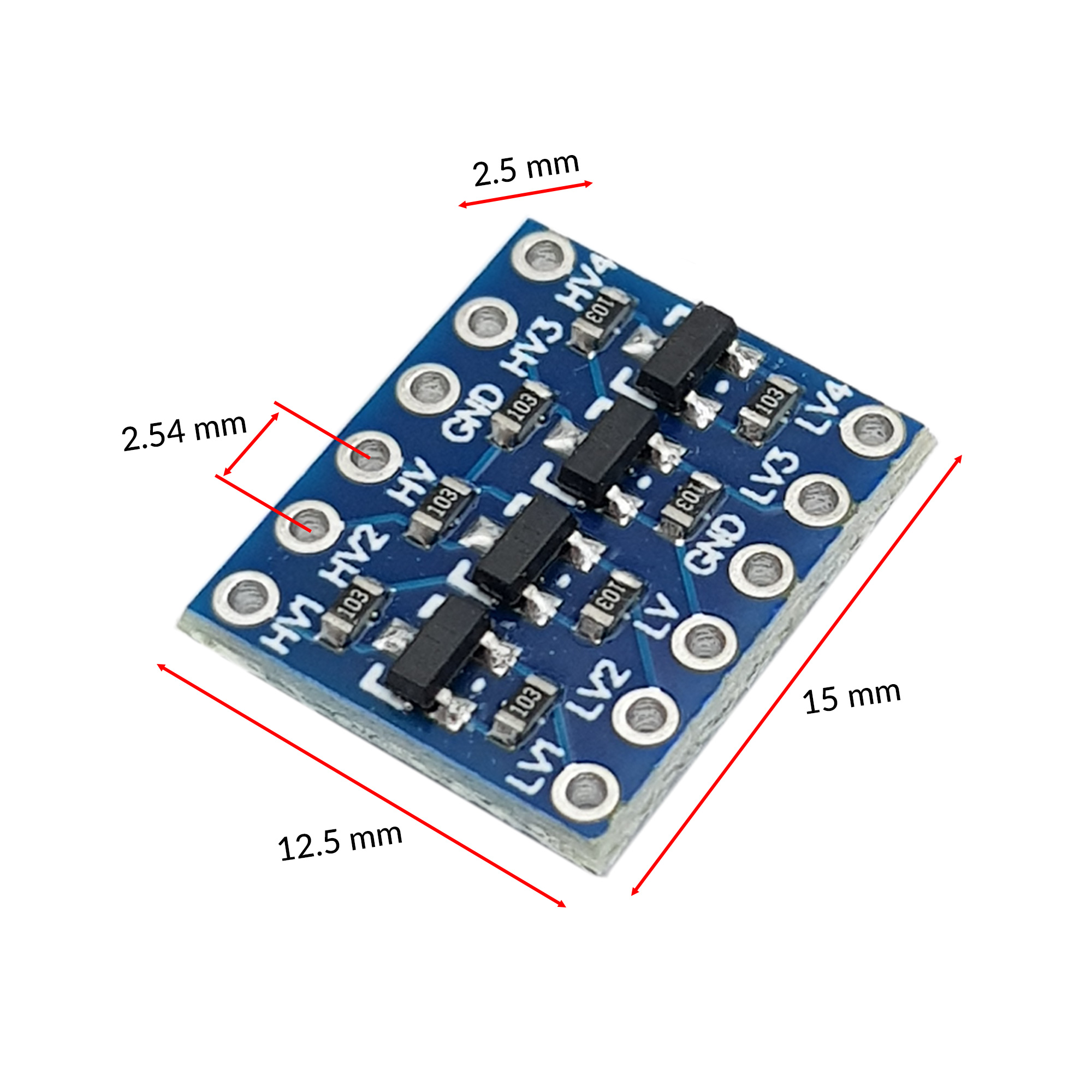 Mạch chuyển mức tín hiệu 4 kênh 3.3V/5V IIC UART SPI