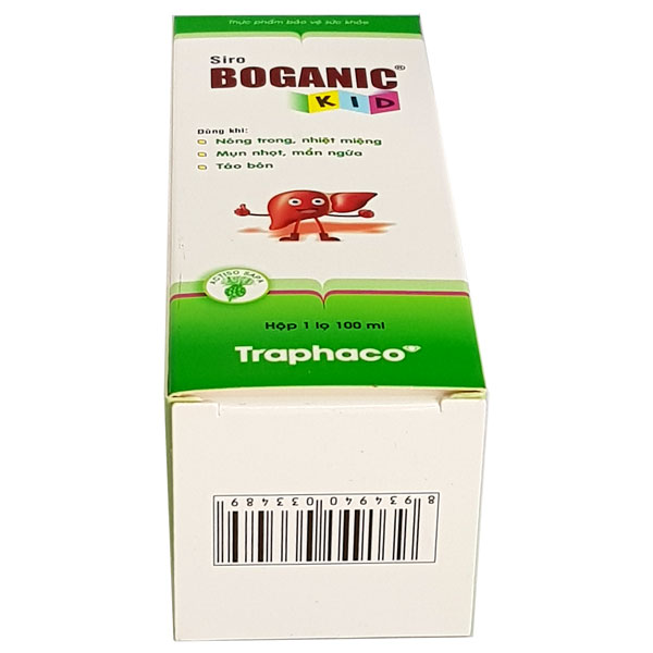 Siro Boganic Kid - hỗ trợ giúp thanh nhiệt, giải độc, mát gan