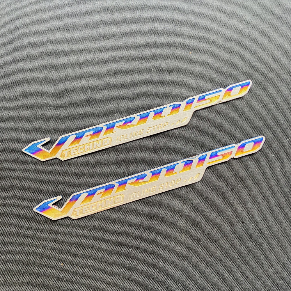 [HCM][CHUYÊN TITAN GIÁ 1 CẶP] TEM TITAN CHỮ VARIO TECHNO IDLING STOP TRANG TRÍ  KEO 3M CAO CẤP (CHẤT LIỆU 100% TITAN)