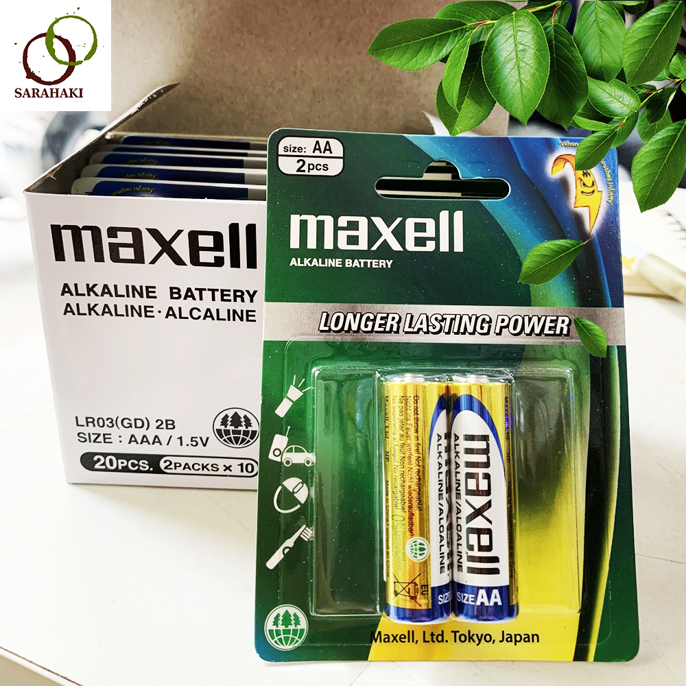 Combo 5 vỉ pin AA Maxell Alkaline (1 vỉ 2 viên) chính hãng
