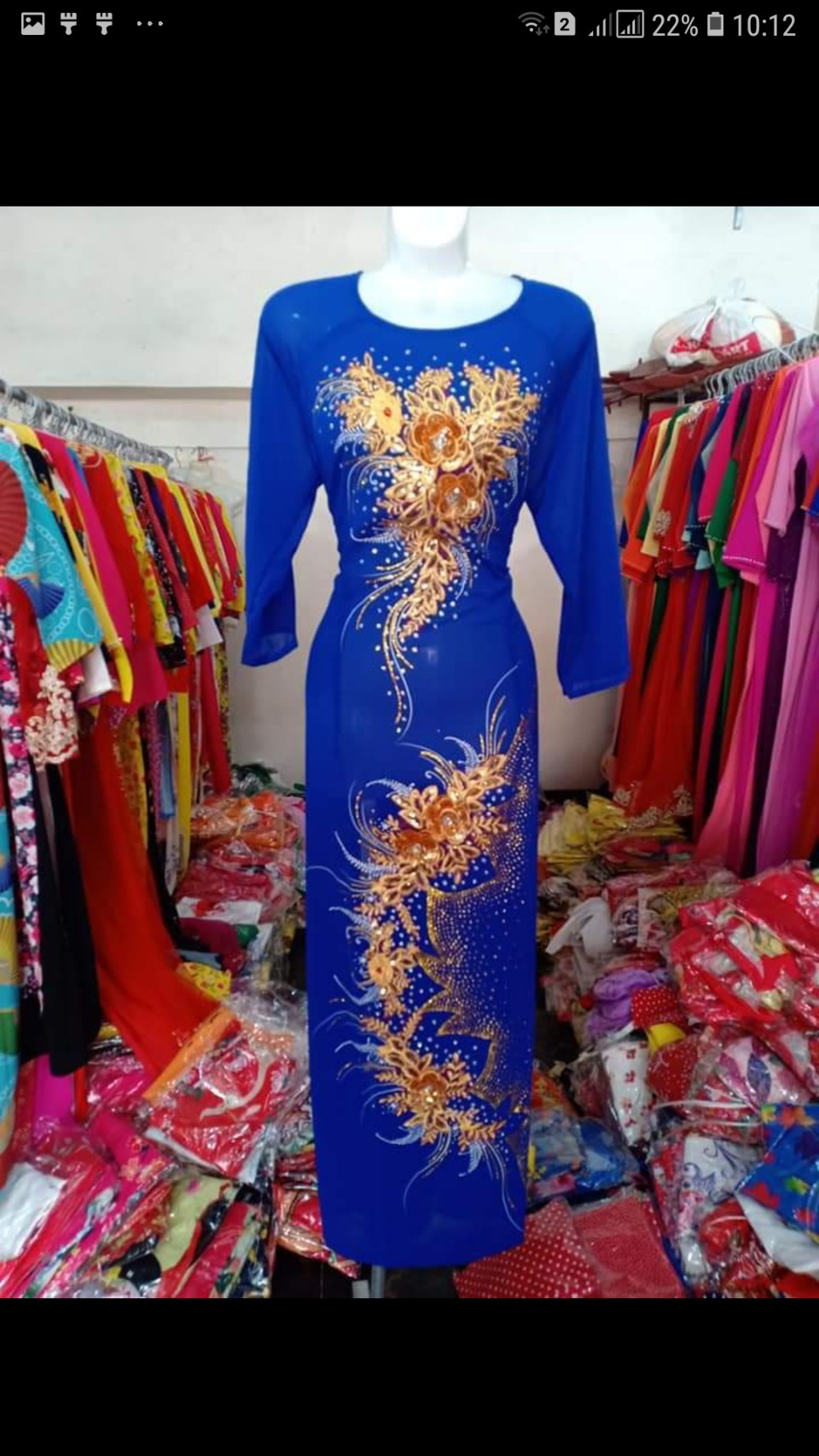 SALE ÁO DÀI LUA CPHONG HOA NỔI 🌹KIM CHỈ 260K 1 ÁO MAY SẴN CÓ SẴN