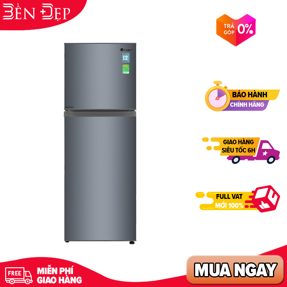 [TRẢ GÓP 0%] Tủ Lạnh Casper Inverter 238 Lít RT-250VD  (Giá áp dụng giao tại HN, HCM& các tỉnh liên hệ shop)