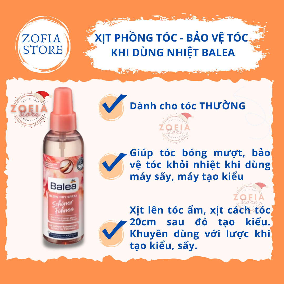 Xịt phồng tóc giữ nếp Balea Đức