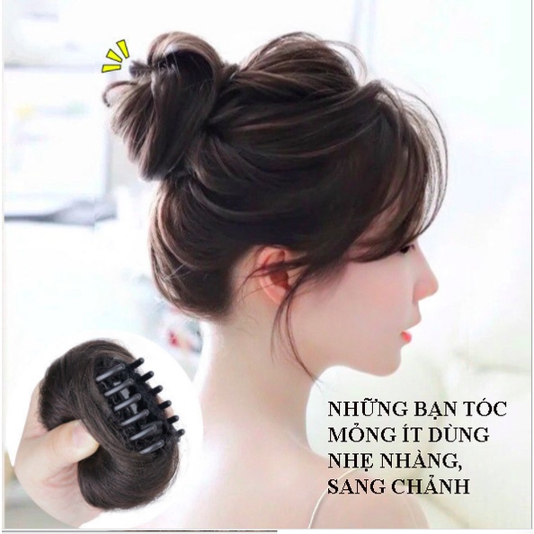 TÓC GIẢ BÚI MINI DẠNG KẸP(1 CẶP)