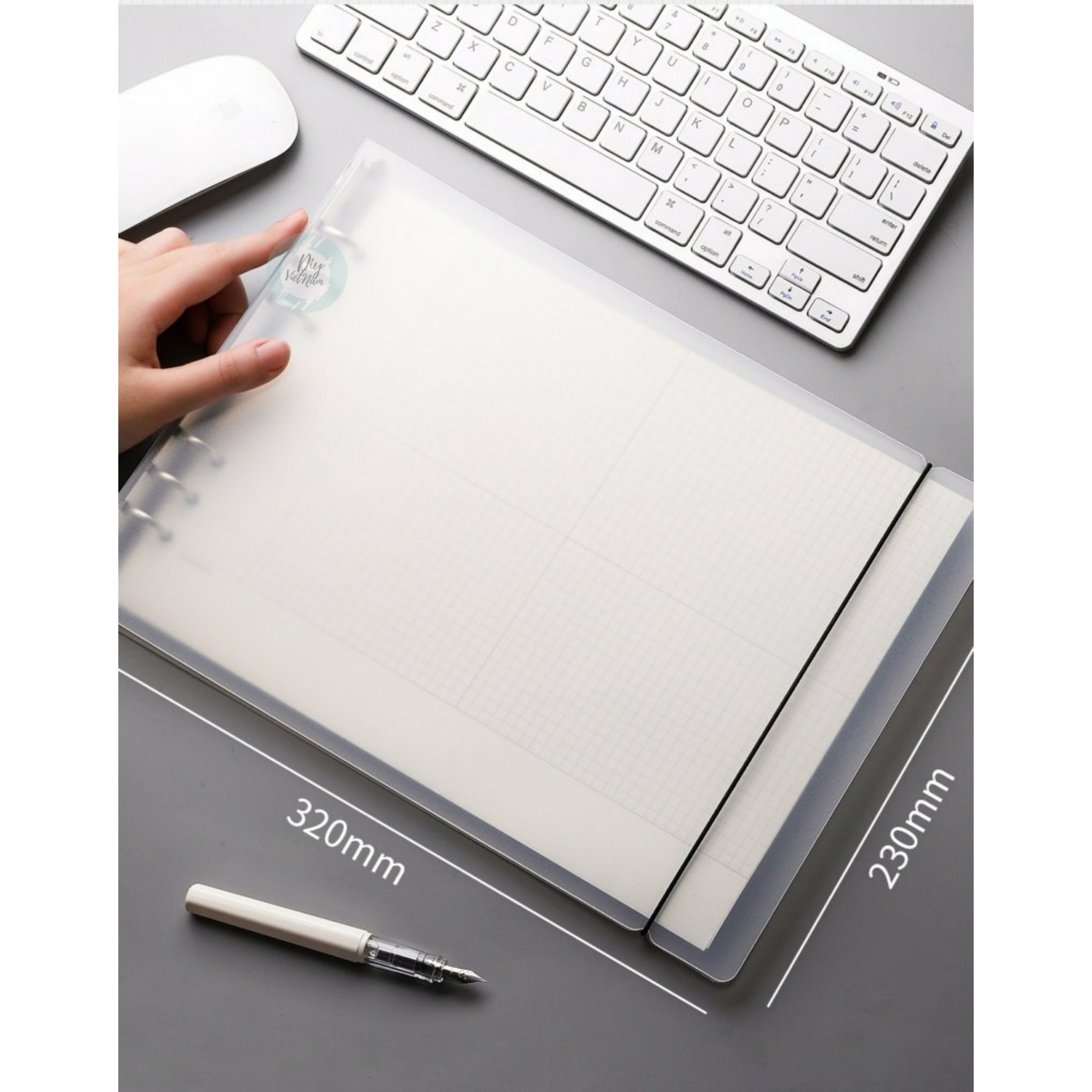 [HCM]PLANNER NHỰA CỨNG A4/B5 NGANG 6 LỖ