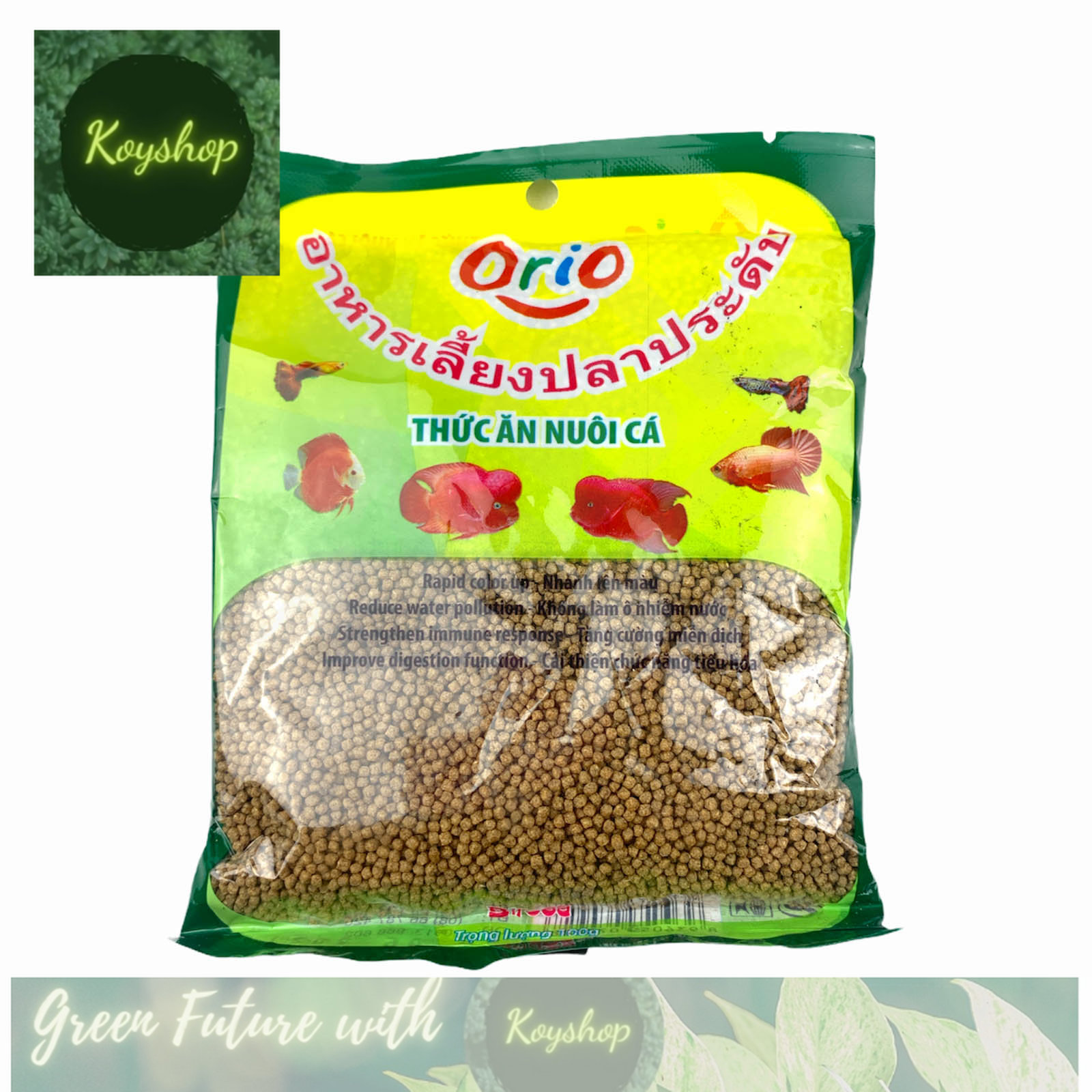 Gói 100g thức ăn cá orio cho cá cảnh thức ăn cao cấp cho cá betta, guppy, bình tích, lia thia, 7 màu, xecan , cánh bườm,...giá bình dân.