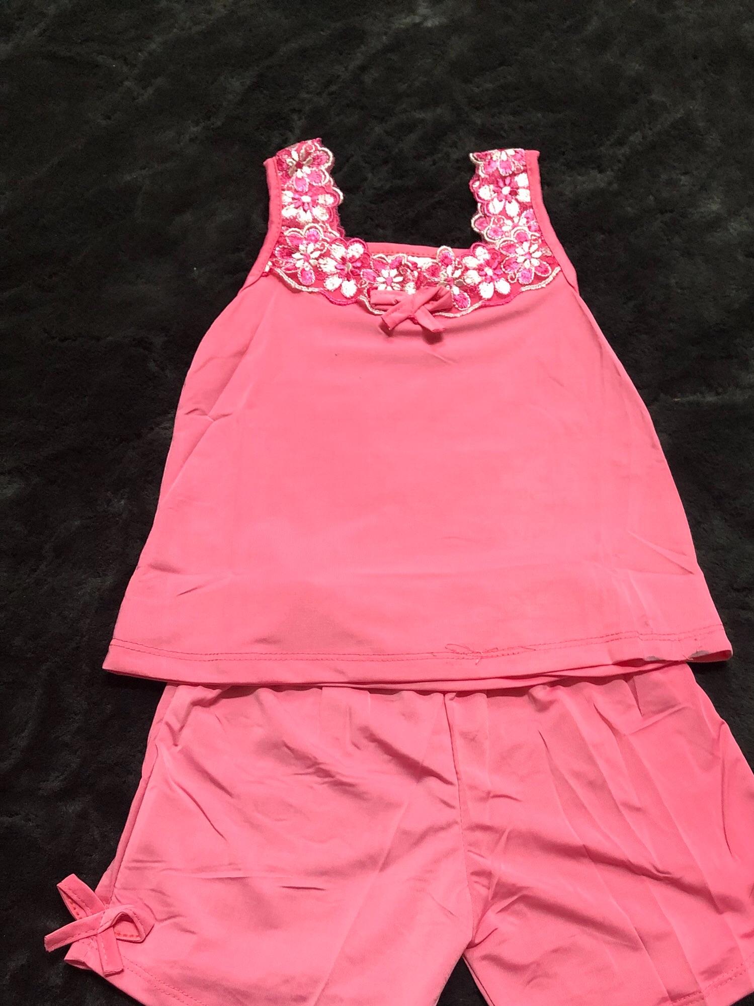 Combo 4 bộ thun lanh bé gái (size 8-12kg) ren bản
