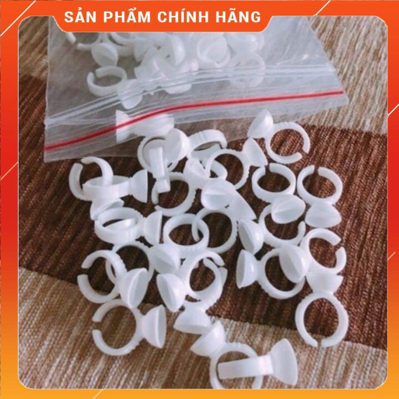 nhẫn đựng keo nối mi, nút đựng keo mi (100 cái )