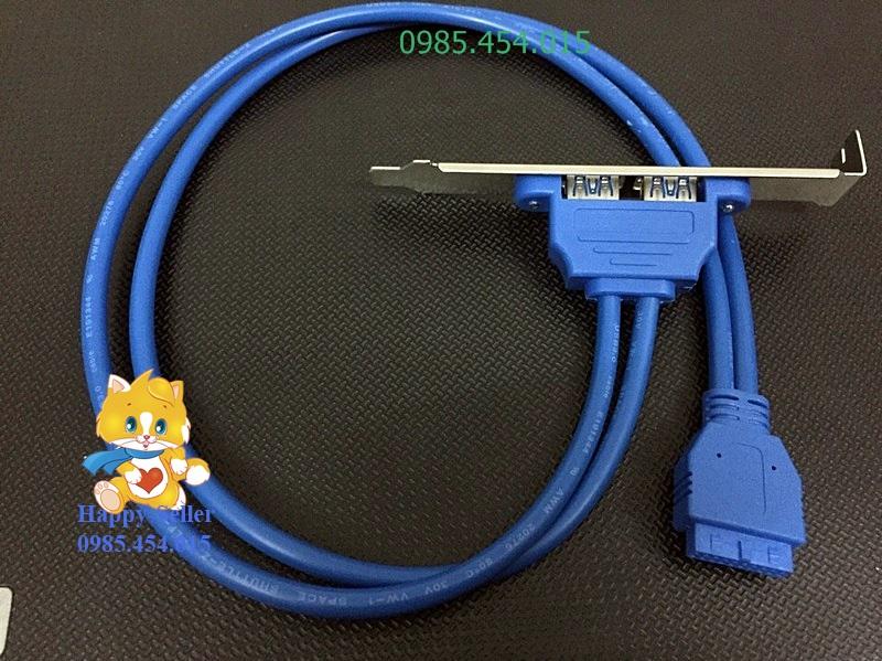 Cable chia 2 cổng USB3.0 cho PC từ chân 20pin