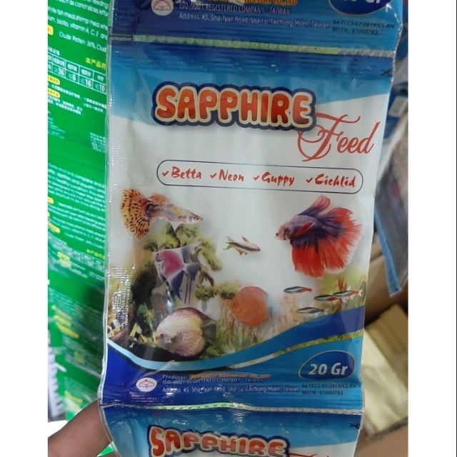 Thức ăn cao cấp Sapphire Feed cho cá cảnh Betta - Neon - Guppy - Lichlid