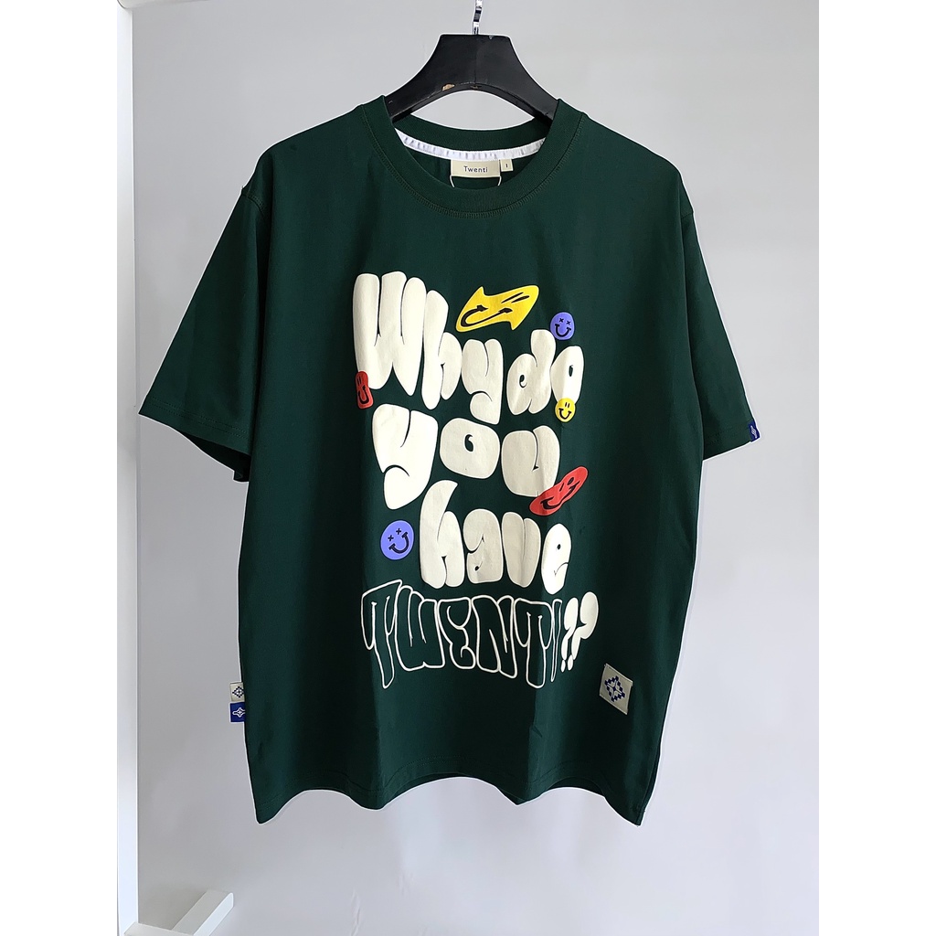 [Nhập Lazxuhuong03 - Giảm 40k/299k]ÁO THUN TWENTI WHY MÀU SẮC FORM RỘNG