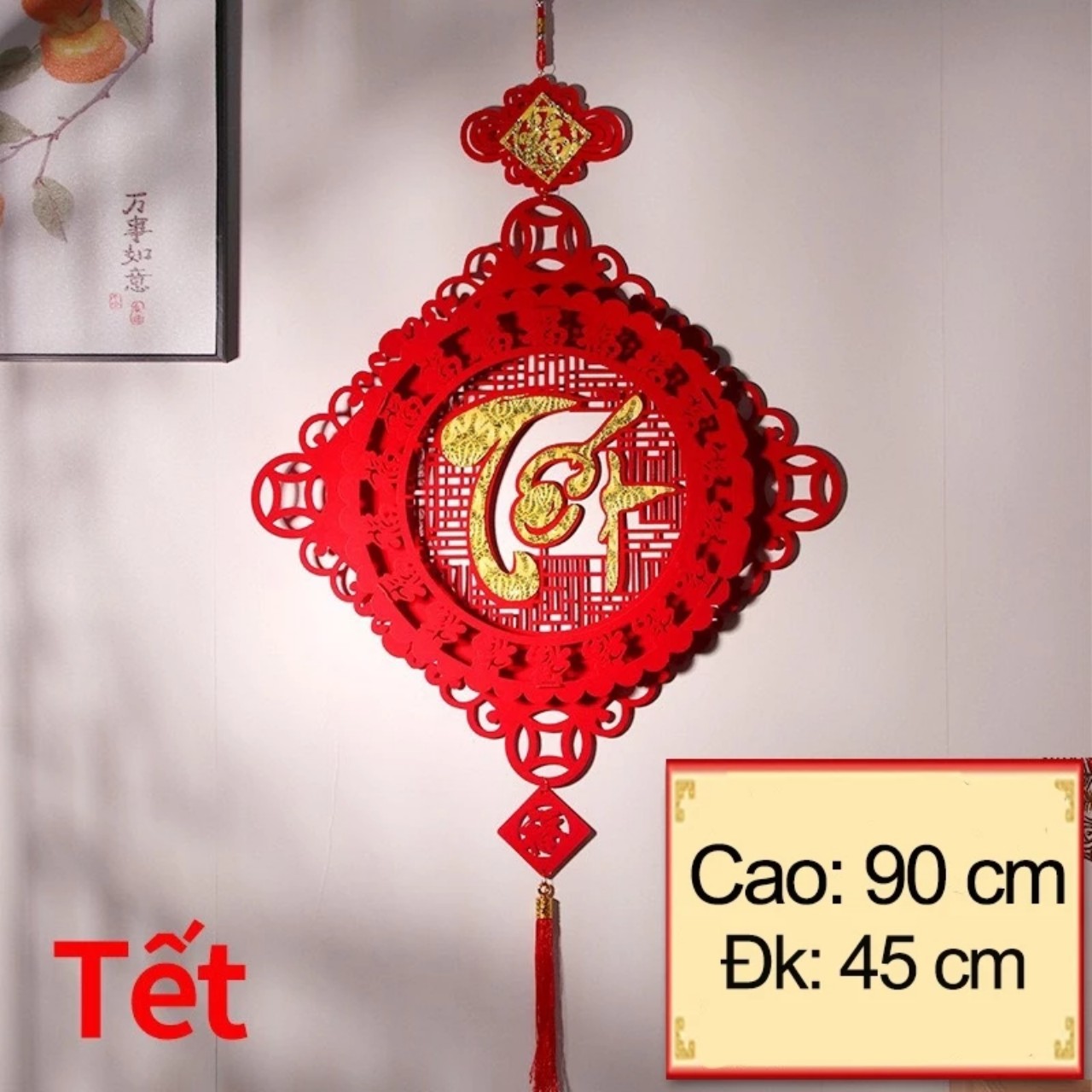 KHÁNH VUÔNG CHỮ PHÚC , LỘC , THỌ , TẾT ( TRANG TRÍ TẾT )
