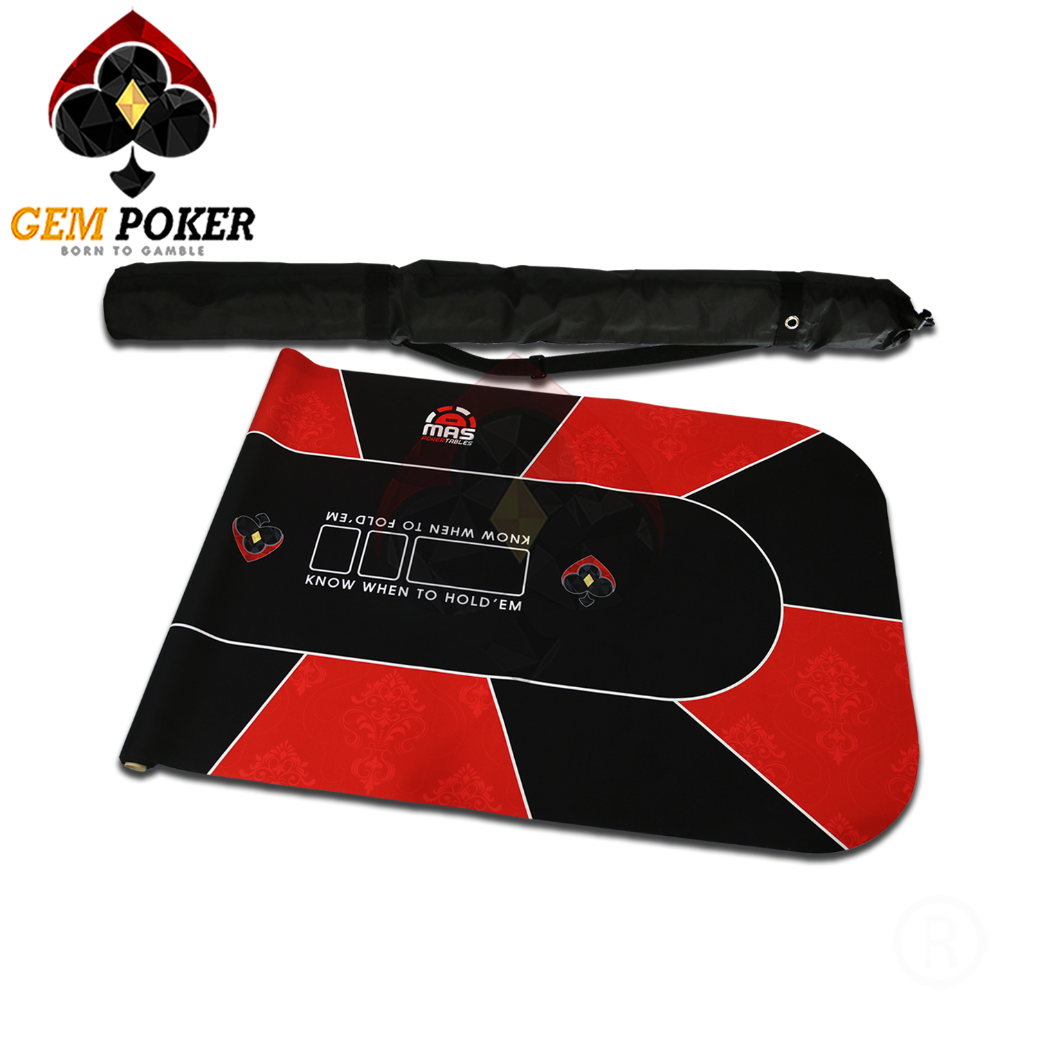 THẢM POKER TEXAS GEM RED 180x90CM CAO CẤP