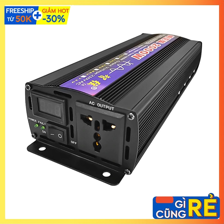 Bộ kích điện 2000w sin chuẩn từ 24v lên 220v chạy quạt không kêu